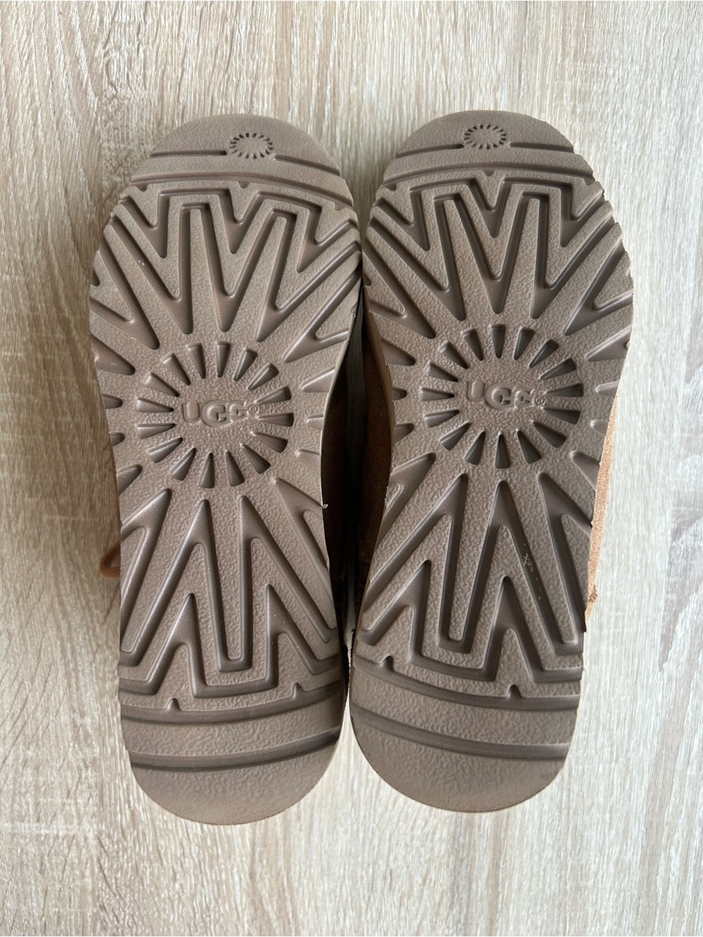 UGG Chestnut Suede Lace-Up Boot with Shearling 6 - Picture 3 of 6